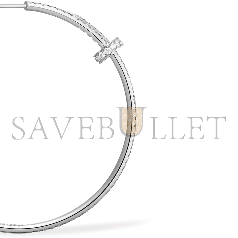 CARTIER JUSTE UN CLOU HOOP EARRINGS, LARGE MODEL, PAVED N8515008